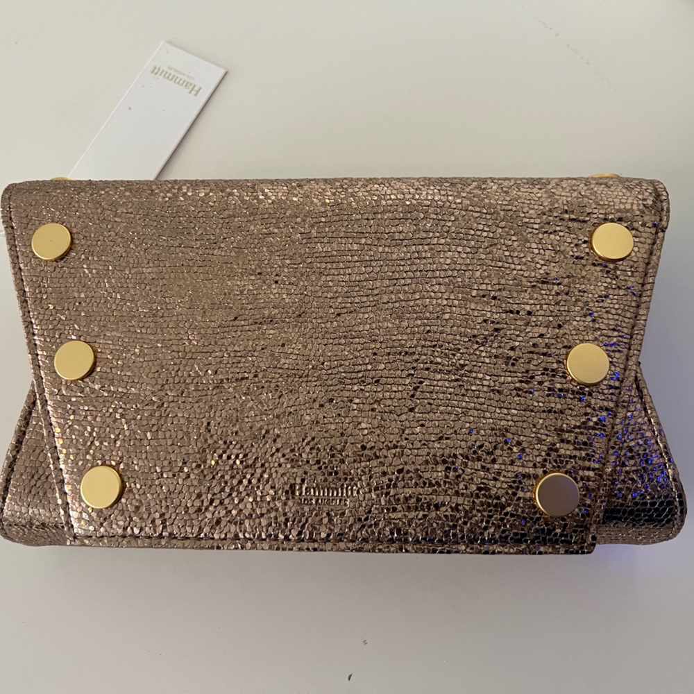 Hammitt Roger Small Rose Gold Metallic Hand Bag NEW $425